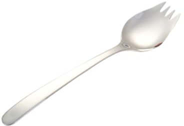 LIFKOME 304 Nudelspork aus Edelstahl Sporen aus Edelstahl Essenslöffel Metallsporen Löffel Edelstahl Nudelgabeln Salatlöffel Salat Spork doppelter Zweck Löffel Dessertlöffel