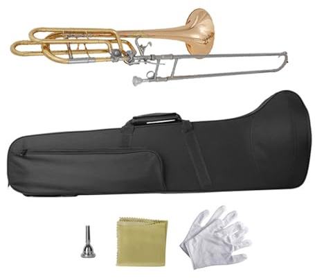 Bass-Change-Posaune Bb/F/Gb/D Professionelles Posauneninstrument Mit Koffer Posaunensatz