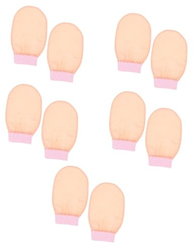 FOMIYES 5sets Bath Mittens Shower Gloves Exfoliating Pumice Silk Material Reusable Comfortable for Body Skin Cleaning Hotel Home 2pcs*5