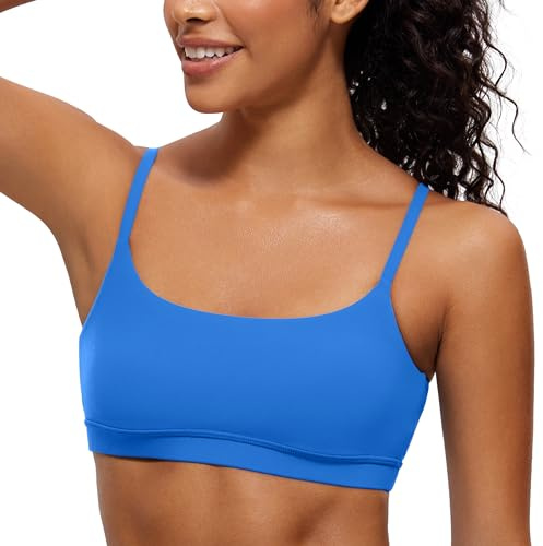 CRZ YOGA Butterluxe Rund halsringning Sport-BH:ar Sparkle Blue S
