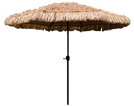 CMJSGG Outdoor Sunshade Simulation Straw Sun Umbrella Patio Umbrella, Detachable Garden Umbrella, Used For Balcony, Beach, Camping, Commercial Area