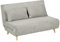 HOMCOM Schlafsofa, Klappbett mit Bettfunktion, Rückenkissen, Polstersofa mit Verstellbarer Rückenlehne, Samtoptik, 141 x 90 x 81 cm, Grau