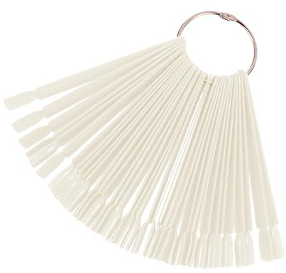 Healeved 3bolsas Tablero De Exhibición De Puntas De Uñas Postizas Forma De Abanico Tarjeta De Exhibición De Uñas Para Practicar De Colores Paleta De Puntas Para