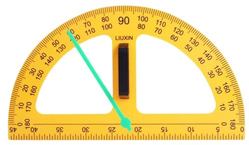 Großer Lehrer-Winkelmesser – 180-Grad-Winkelmesser | Klassenzimmer-Winkelmesser für Lehrer | großes digitales Design, Mathematikunterricht, Kompass, Winkelmesser für Ingenieure, Trockenbrett,
