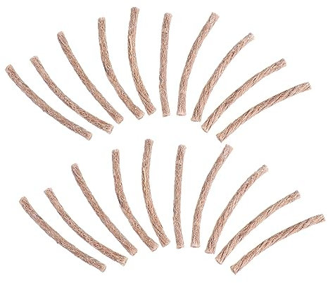 iplusmile 10pcs Natural Beeswax Hemp Rope Wick Fire Starter Cord for Camping and Hiking Outdoor Fires Flammable Rope Set for Bbq and Survival Use