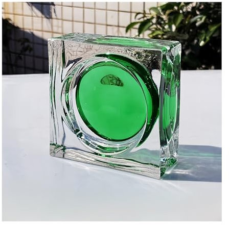 ZNQNDSR Brique de Verre Les Blocs De Verre Colorés Transparents Protègent L'intimité des Briques De Cristal Latérales, des Carreaux De Verre Carrés pour La Décoration des Hôtels À Domicile(Green)