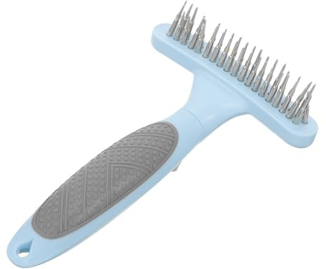 TOYANDONA Peine Rastrillo para Perros y Gatos Herramienta para Quitar el Pelo Suelto Cuidado Canino Peine para Perros Cepillo Uso Salón de Belleza para Mascotas