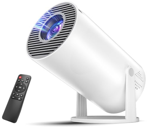 Mini Beamer 4k 1080P Unterstützung Projektor Klein 18000L mit WiFi 5 Bluetooth 5.1 Heimkino Beamer Handy 270° Drehen für PC/HDMI/USB