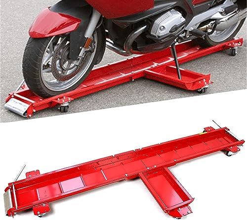Cavalletto centrale per moto, attrezzi da garage, carrello da parcheggio, per officina, grande piattaforma di carico, ruota mobile, skate, scooter laterale