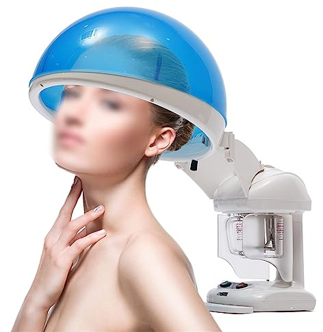 2 in 1 Facial Steamer and Hair Steamer, 480W Dual Ozone/Steam Mode, 450Ml Ozone Facial Steamer, 360° Adjustable Nozzle Face Steamer, Hair Steamer for Deep Conditioning with Head Cap