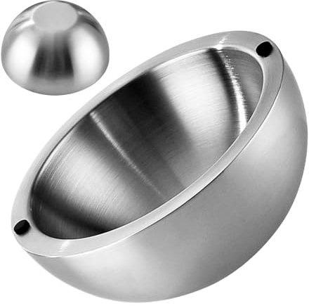 Oldmoom Bol Rafraîchisseur à Dip | Plat Isotherme En Acier Inoxydable | -Manger Isolant Double Paroi Pour Sauces Condiments Fruits Légumes Événements Sociaux