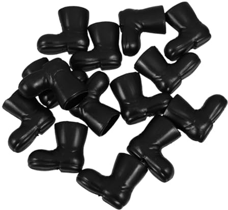 HEMOTON 9 Pairs Miniature Santa Claus Boots for DIY Crafts Festive Dollhouse Decoration Shoes Models Tiny Christmas Snowman and Gnome Mini Boots for Creative Holiday Projects