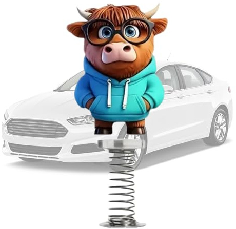 Dayysiuy Wackelfigur Für Fenster - Frühling 2D Acryl Niedliche | Auto Armaturenbrett Kalb Wackelfigur,Für Sammlerstücke, Auto Mittelkonsole, Bürotisch, Partygeschenke, Zuhause