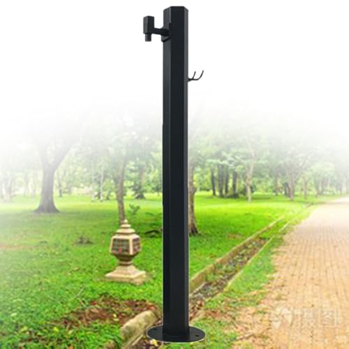 Hexagonal Stainless Steel Garden Fountain with Flexible Hose Support - Elegant Water Column for Patios and Yards, Outdoor Decor for Relaxation and Ambiance