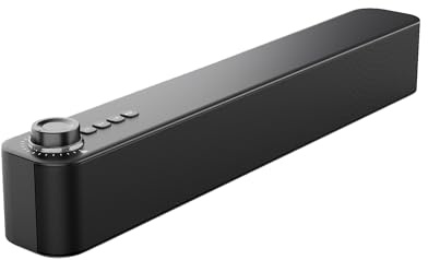 Enceintes pour PC de Bureau, Barre de Son Bluetooth, Batterie 3600 mAh Offrant 20 Heures d'Autonomie en Lecture sans Fil, Compatible avec PC, Téléphones, Téléviseurs et Ordinateurs Portables
