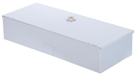 LIFKOME Boîtier de Protection pour Prises Électriques en Fer Blanc 60 Cm sans Fond, Cache-prise Robuste et Sécurisé pour Usage Extérieur, Terrasse et Jardin, Protecteur de Prise Garçon