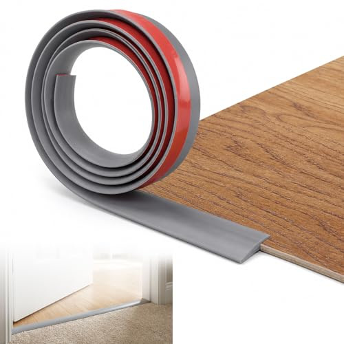 Perfil Transición Suelo Desnivel, Zocalos Autoadhesivos Pared, Tapajuntas Suelo Adhesivo en Gris Longitud 2 m Altura 3 mm Ancho 3 cm Macizo Ajustable Ideal para Umbrales y Raccordes de Suelo