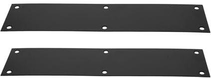 FUOYLOO Protector de Puerta Metálico Rectangular 75 X 289 MM en Acero Inoxidable, 2 Piezas Negras, Resistente a Arañazos para Zócalos en Puertas Exteriores