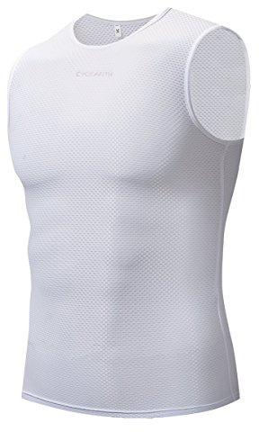 CYCEARTH Chaleco de ciclismo para hombre, capa base, sin mangas, ropa interior para bicicleta, deportes al aire libre, camisetas