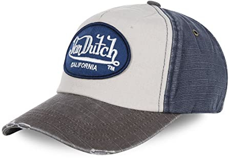 Von Dutch Distressed Cotton Cap Basecap Baseballcap Damen/Herren - Baumwollcap mit Schirm, Klettverschluss Frühling-Sommer Herbst-Winter Frühjahr Sommer Herbst Winter
