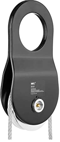 MSW Umlenkrolle für Seilwinde MSW-UR-10A (Maximalbelastung: 10 t, Seildurchmesser: 1-14 mm, Schmiernippel, doppelte Zugkraft, Heben und Umkehr der Zugrichtung)