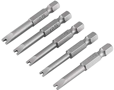 Cacciavite a U, Cacciavite a Forcella, Punte Per Cacciavite S2 a Forma Di U, Cacciavite a Forchetta, Punte Per Cacciavite Magnetico Con Codolo Esagonale 1/4 , 4 Pezzi Inserti a Forchetta Lunghi
