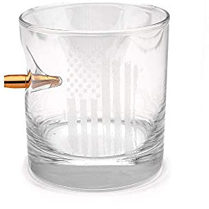 Grehge can Made .308 Whiskey Glass - Handblow In The USA - 11oz Rocks Glass, Heavy, Handcrafted in Wisconsin