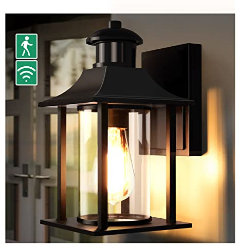 Lamomo Aussenlampe mit Bewegungsmelder,3 Beleuchtungsmodi Lampe mit Bewegungsmelder Aussen,IP23 Wasserdichtes Aluminium Außenwandleuchte Led für Haus