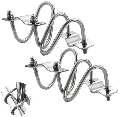 UtySty Lot de 4 clips de fixation verticaux pour tuyau en croix de 2,5 à 3,1 cm - Tube EMT double vis en forme de U - Fermoir fixe - Boucle de fixation pour ferme, jardin, serre, chambre d'enfant,