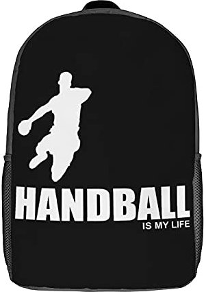 Schule Rucksack Handball-Silhouette Daypack Stylischer Laptoptasche Niedlicher Wanderrucksack Für Universität, Schule, Reisen, 43X32X14Cm