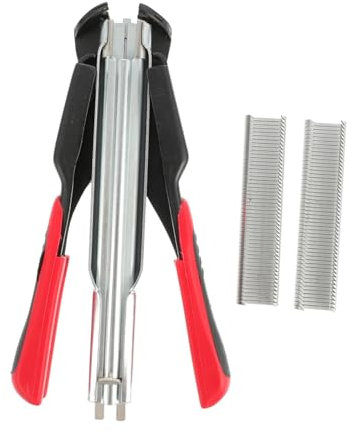 OATIPHO Ringzange Manuell Mit 50 Clips Multifunktions Geflügelkäfigklemme Aus Robustem Material Befestigungszange Für Maschendrahtzaun Landwirtschaft Garten Halbautomatisch Zeitsparend Langlebig