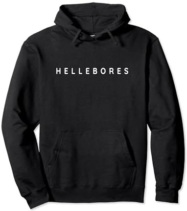 Fleur hellébore/fleurs d'hellébore/police minimaliste Sweat à Capuche