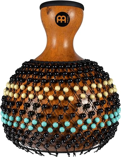 Meinl Percussion Traditional Shekere Instrument - Schlaginstrument mit Perlennetz - Einstellbar - Kürbis, Natur (SHK)