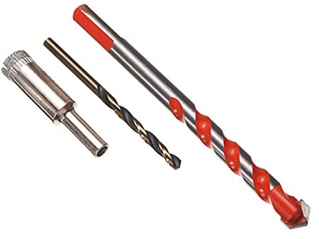 Set de Foret Multi-matériaux de 11pcs, Foret de Verre en Carreaux de Bois en métal, Jeu de Foret Twist Twist Twist Rond