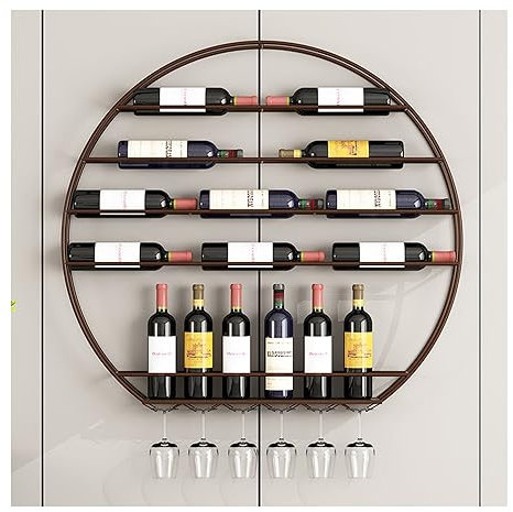 Estante para vinos montado en la pared con estante para copas de vino, almacenamiento de cocina, soporte para botellas de vino, estantes de bar para botellas de licor, muebles de bar para el hogar,