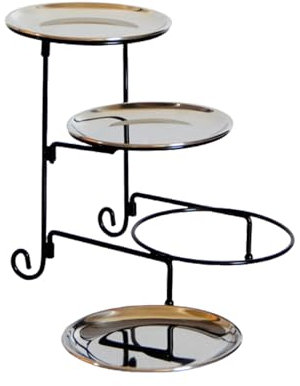 Soporte de presentación de postres desmontable elegante soporte para tartas de boda 3 capas plato de servir para cumpleaños y celebraciones