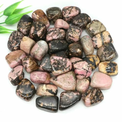 Pierres naturelles roulées en vrac, minerai, gravier, spécimen, cristaux de guérison, quartz, minéraux énergétiques, aquarium, décoration d'intérieur, gemme décorative - Rhodonite