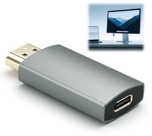 3.1 USB C to HDMI Adapter 4K 60Hz HDR, USB Type C Female to HDMI Male Converter HDMI Sink Hdtv Adapter Thunderbolt 3/4 for Macbook Pro/iPad/iPhone 16/15, Steam Deck, Dell Xps, Galaxy