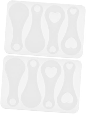 Veemoon 2pièces Moule Silicone Jeton Caddie DIY Moule Porte-clés Forme De Jeton Shopping Cart Artisanat Facile pour Ornement Clé Personnalisé