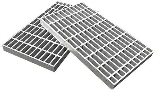 Panneau de caillebotis en acier galvanisé robuste – Grille de sol antidérapante en métal pour passerelles industrielles et couvercles de drainage, 100 x 30 x 3 cm