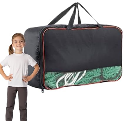 Red de carga de escalada | Red de juego para puerta trasera para niños pequeños de doble capa, red de escalada plegable de 3 x 10 pies para casa de árbol, jardín, balcón, patio trasero, escuela