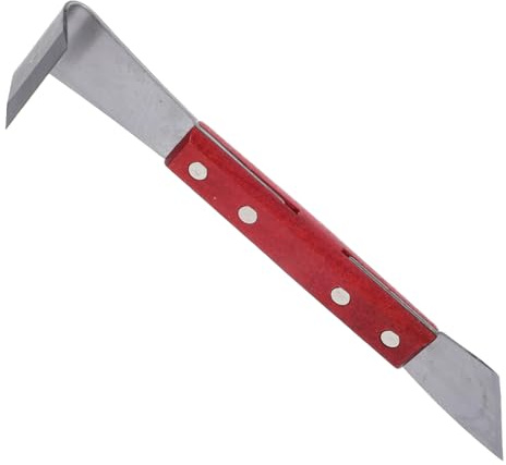 Mikikit Grattoir à Écorce Professionnel Inoxydable Manche Bois Antidérapant pour Jardinage Arbres Outil De Coupe Écorce Précis