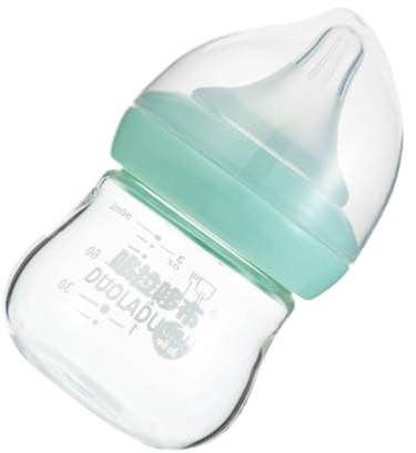 DECOMELODY Glas Babyflasche Weithals Anti kolik Neugeborene Mit Weichem Sauger Leicht Tragbar Für Stillen Und Medizin Dosierung Zuhause