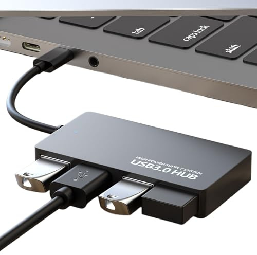 Hub USB para Portátil Adaptador de Datos USB 3.0 de 4 Puertos | Adaptador Divisor Hub Móvil Para Teléfono Unidad Portátil Impresora Teclado Consola Cámara Ratón Oficina Viaje