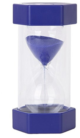 Winterworm Security Safety Fashion Hourglass Sand Timer Teacher Created Resources and Children Brush Their Teeth Kitchen Countdown (30 minutes, Blue)