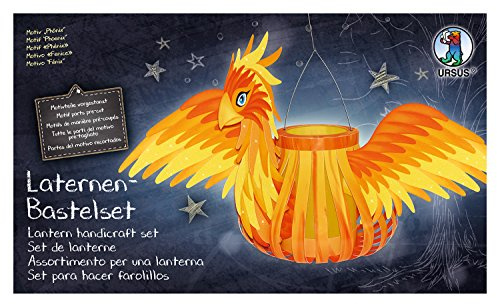 Ursus 18720010F - Laternen Bastelset Phoenix, Set zum Basteln einer Laterne, für Kinder, inklusive Bastelanleitung, ideal für den nächsten Laternenlauf