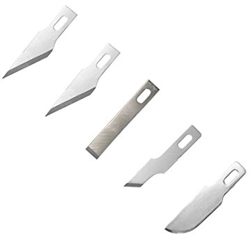 Modelcraft PKN1705 5 Assorted Blades for #1 Knife, Metal, 3.7 cm