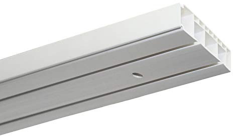 Gardinia GK2 - Juego de 2 rieles para Cortina (150 cm), Color Blanco