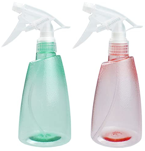 2 Pack 500ML Mist Spray Bottles Refillable Sprayer Leak Proof Trigger Spraying Bottle with Mist Stream for Cleaning, Gardening