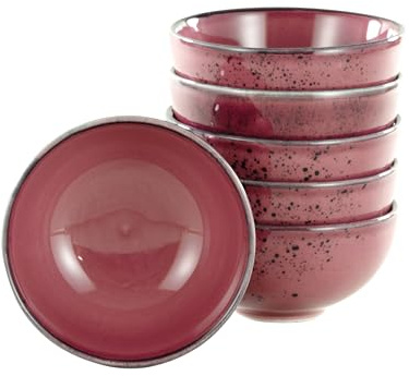 Creatable, 21997, Serie NATURE COLLECTION, Berry, 6-teiliges Geschirrset, Dip-Schalen Set aus Steinzeug, spülmaschinen- und mikrowellengeeignet, Qualitätsproduktion